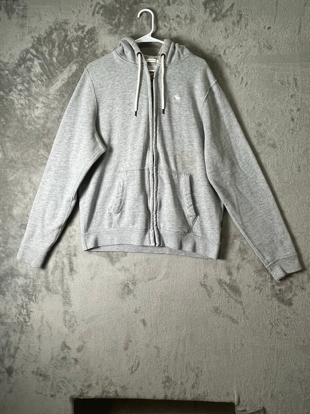 Vintage Abercrombie & Fitch Muscle Fit Full Zip Fleece Hoodie Sweatshirt XXL